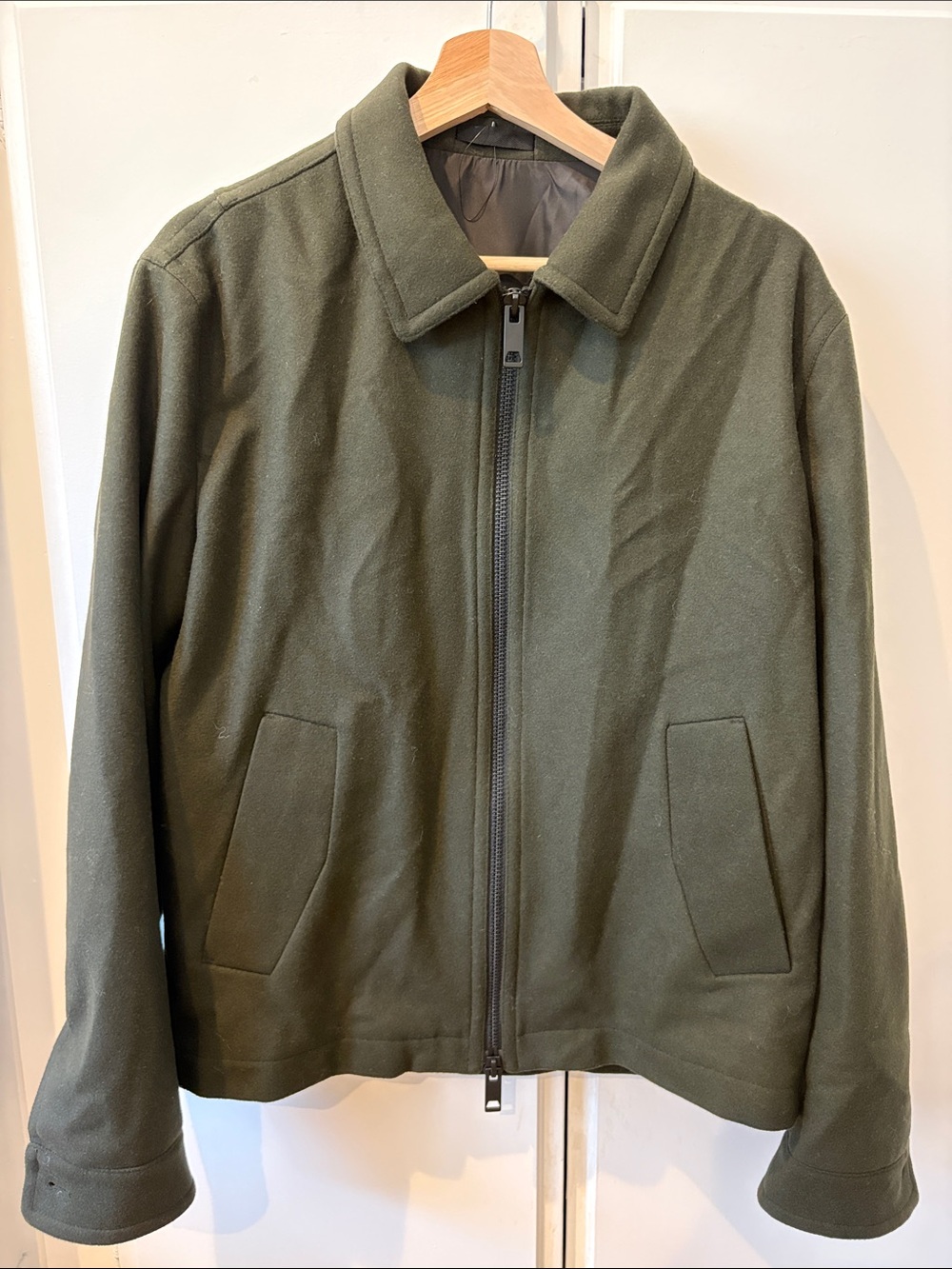 Massimo Dutti Olive Green Pea Coat - Studio